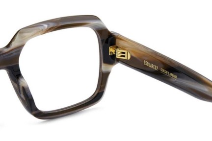 Okulary korekcyjne Dsquared2 D20148 EX4 Kwadratowe Brązowe