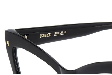 Okulary korekcyjne Dsquared2 D20152 807 Kocie oczy Czarne