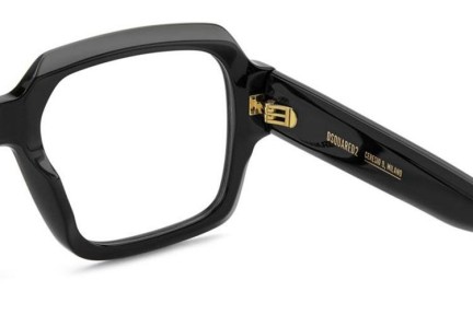 Okulary korekcyjne Dsquared2 D20148 807 Kwadratowe Czarne