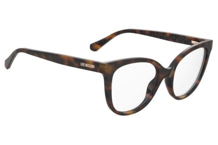 Okulary korekcyjne Love Moschino MOL635 05L Kocie oczy Havana