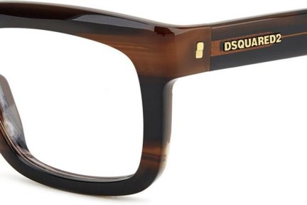 Okulary korekcyjne Dsquared2 D20144 EX4 Prostokątne Brązowe