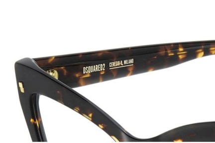 Okulary korekcyjne Dsquared2 D20152 086 Kocie oczy Havana