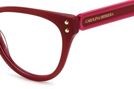 Okulary korekcyjne Carolina Herrera HER0256 C9A Kocie oczy Czerwone