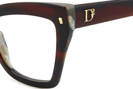 Okulary korekcyjne Dsquared2 D20152 K4G Kocie oczy Czerwone