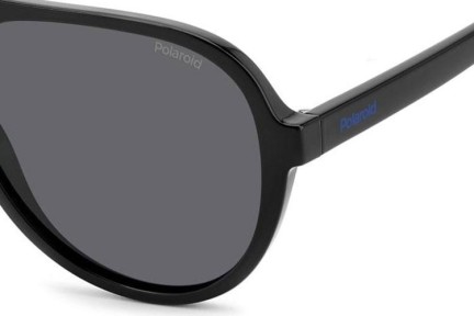 Okulary przeciwsłoneczne Polaroid Junior PLD8046/S/T 807/M9 Polarized Pilotki (Aviator) Czarne