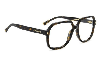 Okulary korekcyjne Dsquared2 D20145 086 Prostokątne Havana