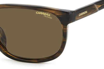 Okulary przeciwsłoneczne Carrera CFLEX08/G/S EX4/SP Polarized Prostokątne Brązowe