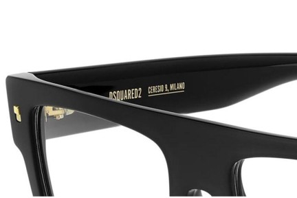 Okulary korekcyjne Dsquared2 D20147 807 Flat Top Czarne