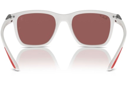 Okulary przeciwsłoneczne Ray-Ban RB4433M F625H2 Polarized Prostokątne Białe