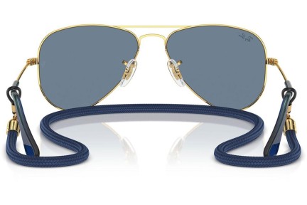 Okulary przeciwsłoneczne Ray-Ban Junior Aviator Junior RJ9506S 223/1U Pilotki (Aviator) Złote