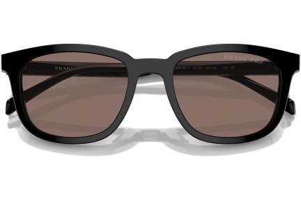 Okulary przeciwsłoneczne Prada PRA21SF 16K30H Polarized Kwadratowe Czarne