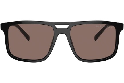 Okulary przeciwsłoneczne Prada PRA22S 16K30H Polarized Kwadratowe Czarne