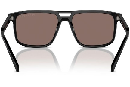 Okulary przeciwsłoneczne Prada PRA22S 16K30H Polarized Kwadratowe Czarne