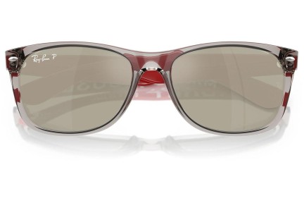 Okulary przeciwsłoneczne Ray-Ban New Wayfarer RB2132 679759 Polarized Kwadratowe Szare