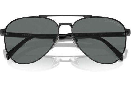 Okulary przeciwsłoneczne Prada PRA58S 1AB5Z1 Polarized Pilotki (Aviator) Czarne