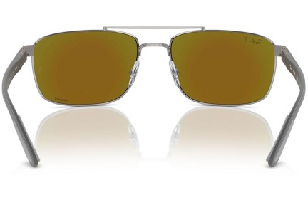 Okulary przeciwsłoneczne Ray-Ban RB3737CH 004/A1 Polarized Prostokątne Szare