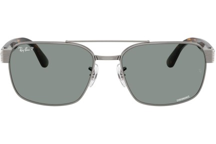 Okulary przeciwsłoneczne Ray-Ban RB3751CH 004/3R Polarized Kwadratowe Srebrne