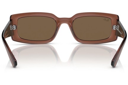 Okulary przeciwsłoneczne Ray-Ban Kiliane RB4395 667873 Prostokątne Brązowe