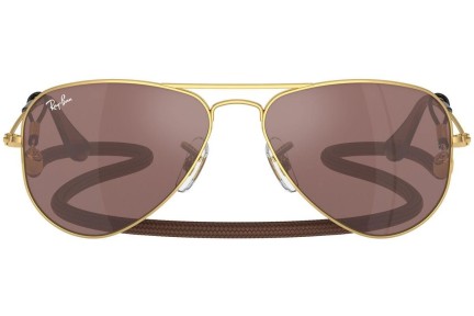 Okulary przeciwsłoneczne Ray-Ban Junior Aviator Junior RJ9506S 223/6G Pilotki (Aviator) Złote