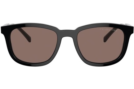 Okulary przeciwsłoneczne Prada PRA21SF 16K30H Polarized Kwadratowe Czarne