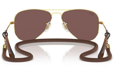 Okulary przeciwsłoneczne Ray-Ban Junior Aviator Junior RJ9506S 223/6G Pilotki (Aviator) Złote