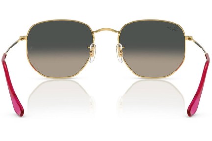 Okulary przeciwsłoneczne Ray-Ban Hexagonal RB3548N 001/71 Okrągłe Złote