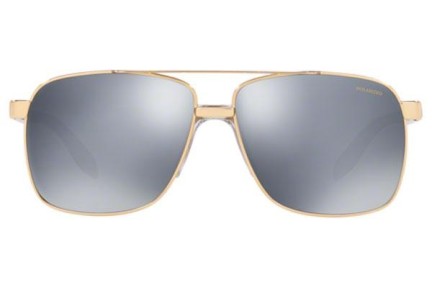 Okulary przeciwsłoneczne Versace VE2174 1002Z3 Polarized Kwadratowe Złote