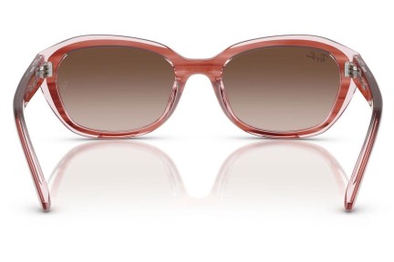 Okulary przeciwsłoneczne Ray-Ban Junior RJ9081S 717313 Prostokątne Brązowe