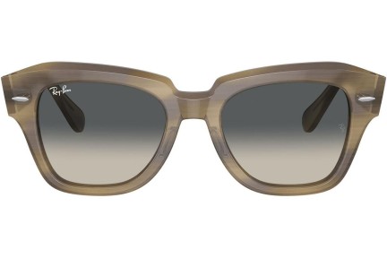 Okulary przeciwsłoneczne Ray-Ban State Street RB2186 140571 Kwadratowe Zielone