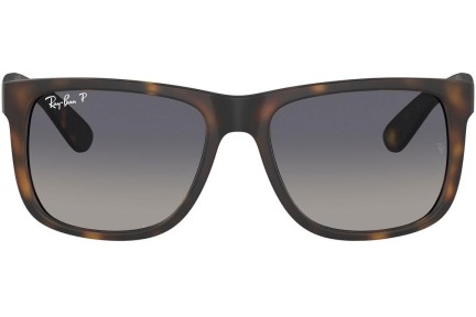 Okulary przeciwsłoneczne Ray-Ban Justin RB4165 865/8S Polarized Kwadratowe Havana