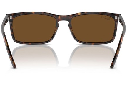 Okulary przeciwsłoneczne Ray-Ban RB4435 902/57 Polarized Prostokątne Havana