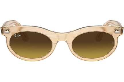 Okulary przeciwsłoneczne Ray-Ban RB2242 138685 Browline Brązowe