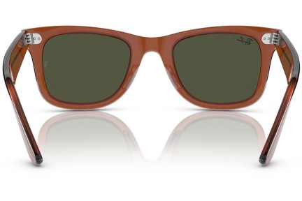 Okulary przeciwsłoneczne Ray-Ban Wayfarer RB2140F 677631 Kwadratowe Brązowe