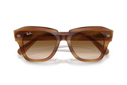 Okulary przeciwsłoneczne Ray-Ban State Street RB2186 140351 Kwadratowe Brązowe