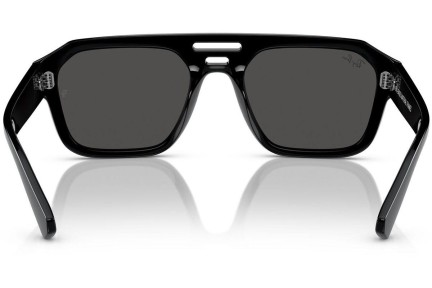 Okulary przeciwsłoneczne Ray-Ban Corrigan RB4397 667787 Flat Top Czarne