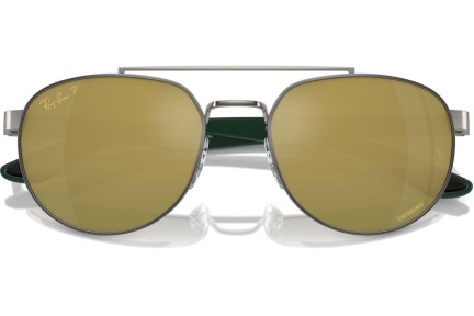 Okulary przeciwsłoneczne Ray-Ban RB3736CH 92696O Polarized Prostokątne Szare