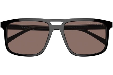 Okulary przeciwsłoneczne Prada PRA22SF 16K30H Polarized Prostokątne Czarne