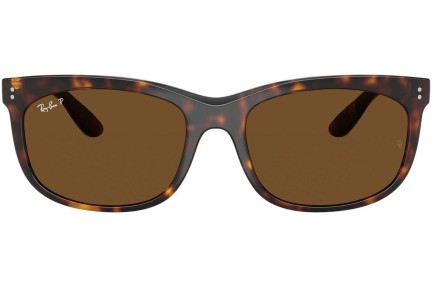 Okulary przeciwsłoneczne Ray-Ban RB2389 902/57 Polarized Prostokątne Havana