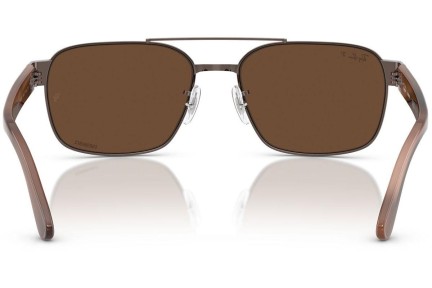 Okulary przeciwsłoneczne Ray-Ban RB3751CH 9259AN Polarized Kwadratowe Brązowe