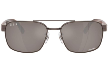 Okulary przeciwsłoneczne Ray-Ban RB3751CH 9259AN Polarized Kwadratowe Brązowe