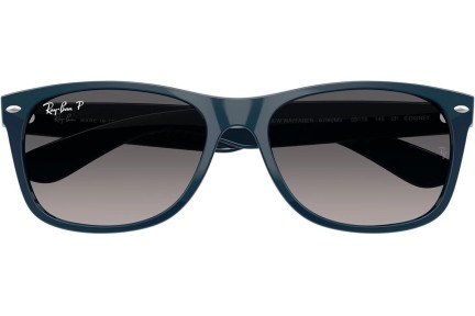 Okulary przeciwsłoneczne Ray-Ban New Wayfarer RB2132 6796M3 Polarized Kwadratowe Niebieskie