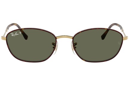 Okulary przeciwsłoneczne Ray-Ban RB3749 927358 Polarized Prostokątne Złote