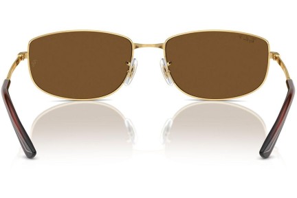 Okulary przeciwsłoneczne Ray-Ban RB3732 001/57 Polarized Nieregularny Złote