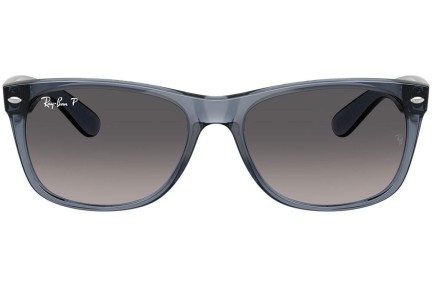 Okulary przeciwsłoneczne Ray-Ban New Wayfarer RB2132 6592M3 Polarized Kwadratowe Niebieskie