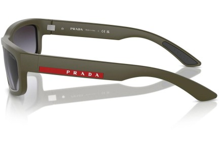 Okulary przeciwsłoneczne Prada Linea Rossa PS05ZS 15X09U Prostokątne Zielone