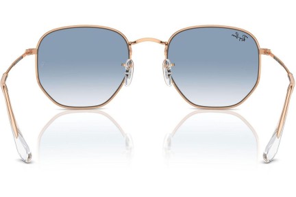 Okulary przeciwsłoneczne Ray-Ban Hexagonal RB3548 92023F Pilotki (Aviator) Złote