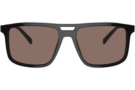 Okulary przeciwsłoneczne Prada PRA22SF 16K30H Polarized Prostokątne Czarne