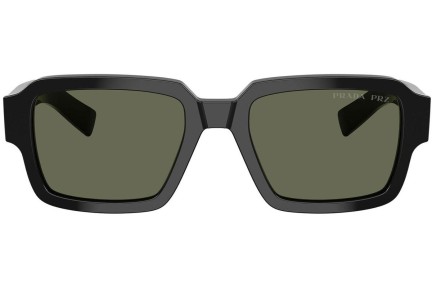 Okulary przeciwsłoneczne Prada PR02ZS 1AB03R Polarized Prostokątne Czarne