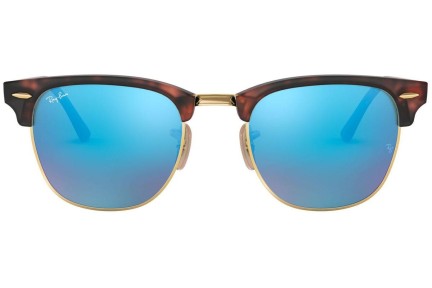 Okulary przeciwsłoneczne Ray-Ban Clubmaster Flash Lenses RB3016 114517 Browline Havana