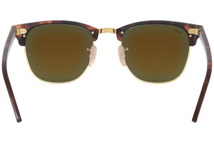 Okulary przeciwsłoneczne Ray-Ban Clubmaster Flash Lenses RB3016 114517 Browline Havana